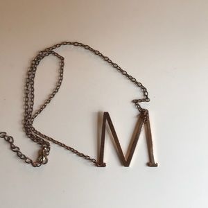 Rusted M (or W) necklace